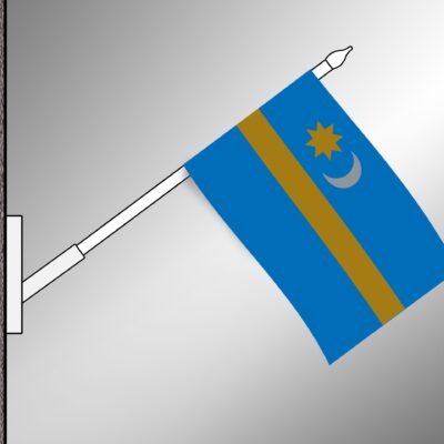 Kültéri fekvő székely zászló