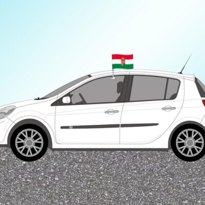 Autós magyar zászló