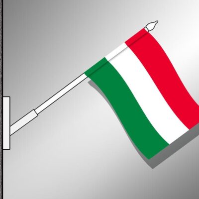 Komplett lakossági kültéri magyar nemzeti zászló