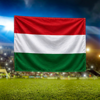 Címer nélküli magyar szurkolói zászló